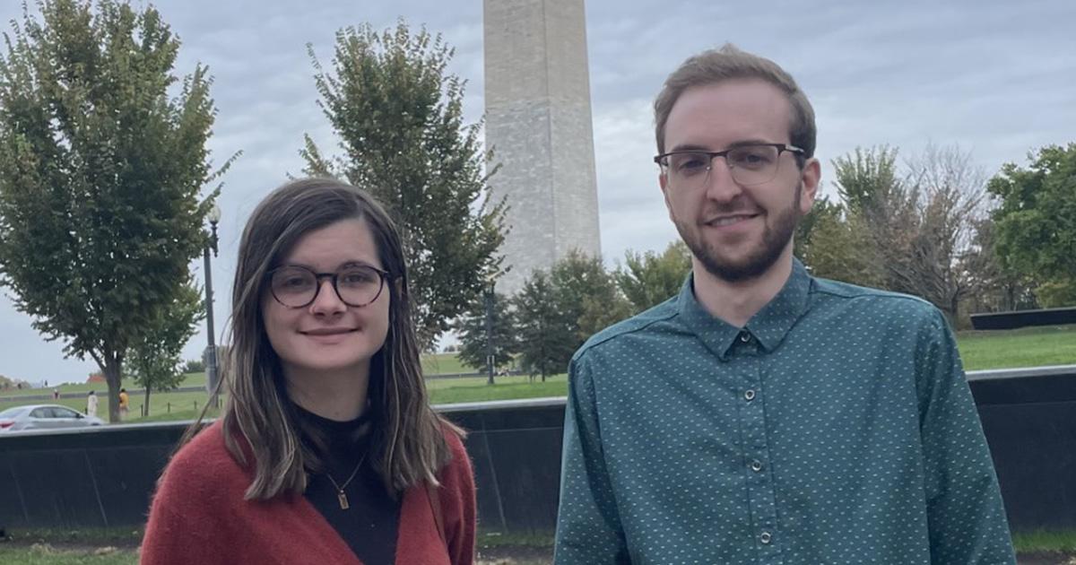 Luke Terwilliger, left, and Olivia Morris are two UNA students selected to participate in the inaugural class of Scholars Transforming through Research Program.